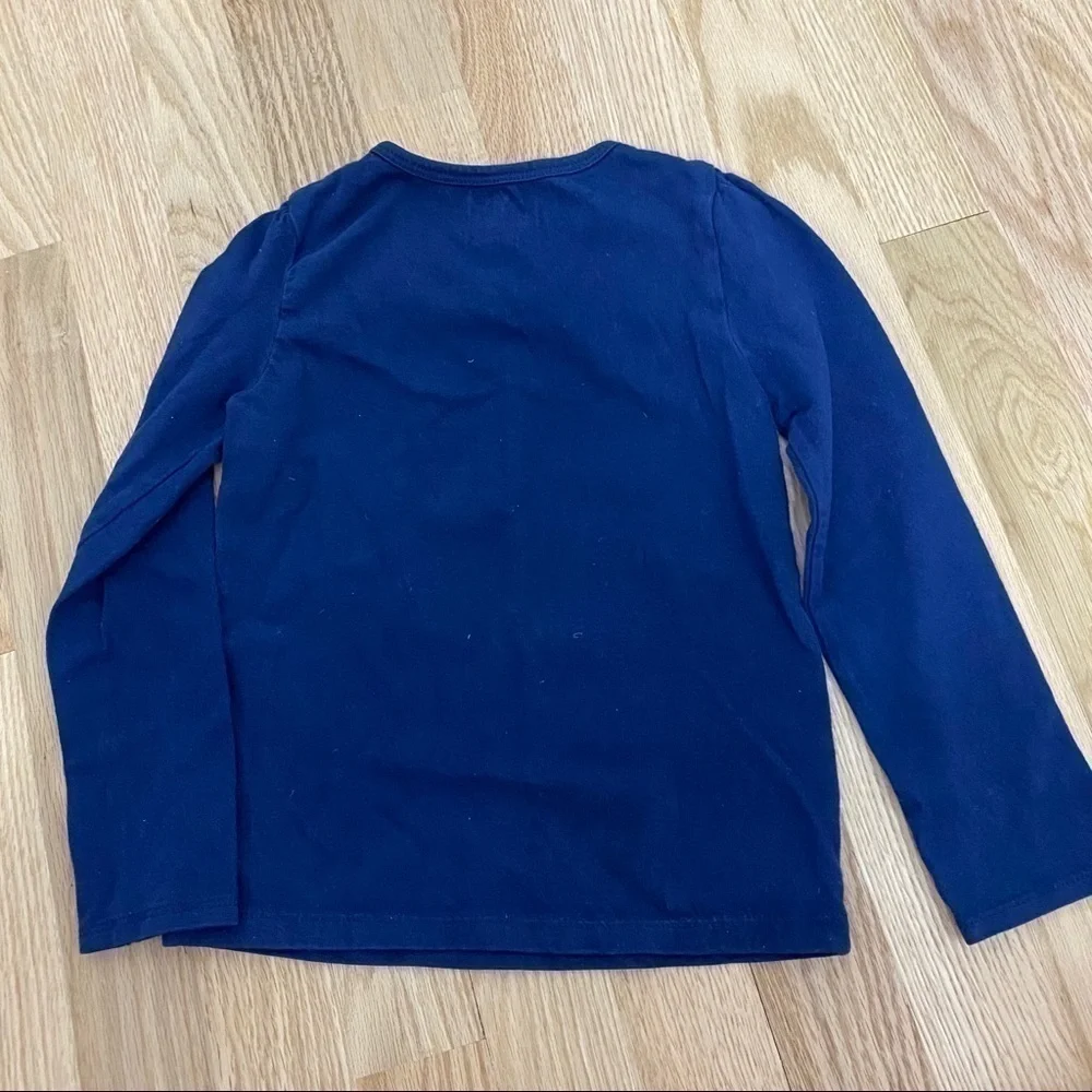 Gap Unicorn Long Sleeve Shirt Sz 5 Blue Girls Toddler Kids